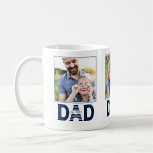 Dad hat Navy Blue Spaß 3 Foto gegründet Kaffeetasse