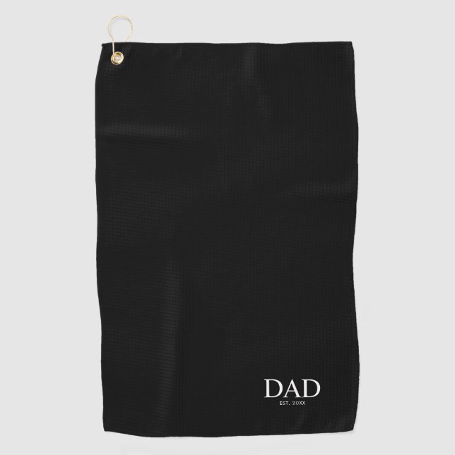 Dad hat neu gegründet Geschenk Golfhandtuch (Vorderseite)