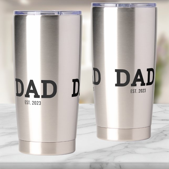 Dad hat neues Dad-Geschenk Isoliert Thermobecher (Von Creator hochgeladen)