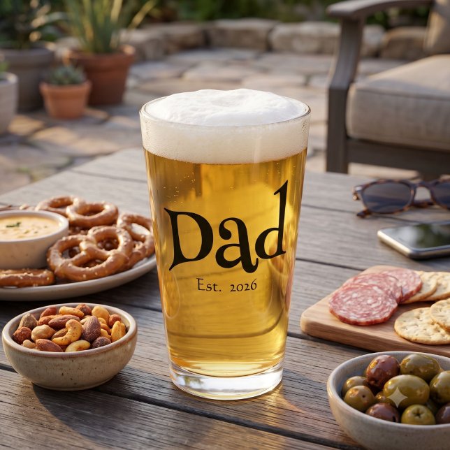 Dad hat neues Dad-Spaß-Text fett einfaches Bier ge Glas (Von Creator hochgeladen)