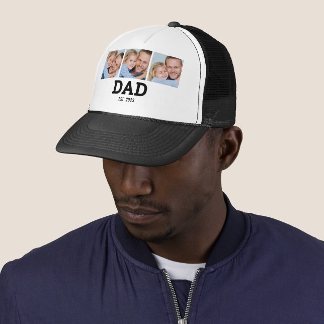 Dad hat Schwarz 3 Foto eingerichtet Truckerkappe (Beispiel)