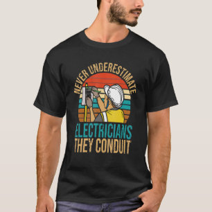   Dad Heimwerker Elektriker Leitungsrohr elektr In T-Shirt