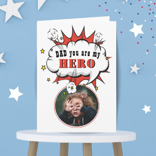 Dad Hero Superhero Speech Bubble Fathers day Karte