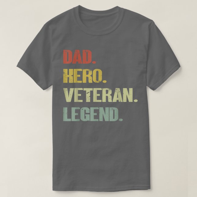 Dad hero veteran legend  T-Shirt (Design vorne)