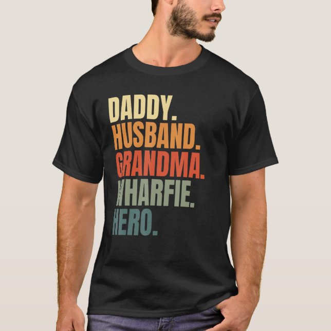 Dad husband grandpa wharfie legend dockworker long T-Shirt (Vorderseite)