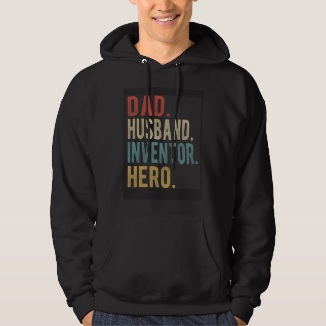 Dad Husband Inventor Hero Hoodie (Vorderseite)