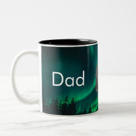 Dad Is Mentor Guide Strength & Heart Mug Bear Zweifarbige Tasse