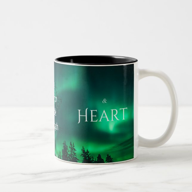 Dad Is Mentor Guide Strength & Heart Mug Tree Zweifarbige Tasse (Rechts)