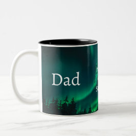 Dad Is Mentor Guide Strength & Heart Mug Tree Zweifarbige Tasse
