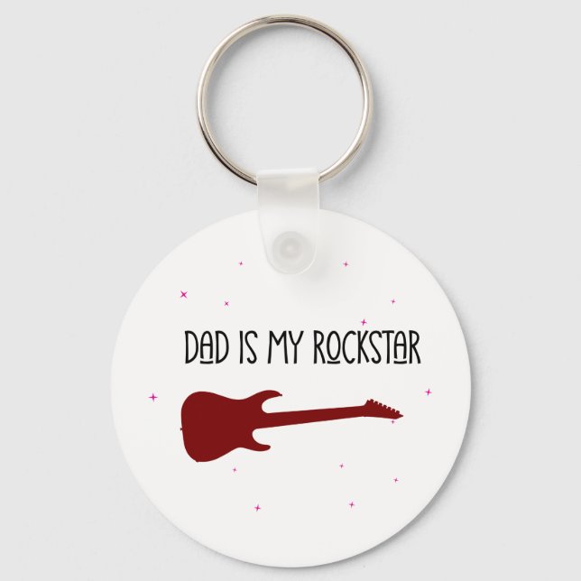 Dad is my rockstar schlüsselanhänger (Vorderseite)
