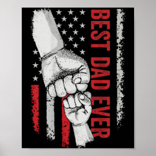 Dad je amerikanisches Flagge Faustschlag patriotis Poster