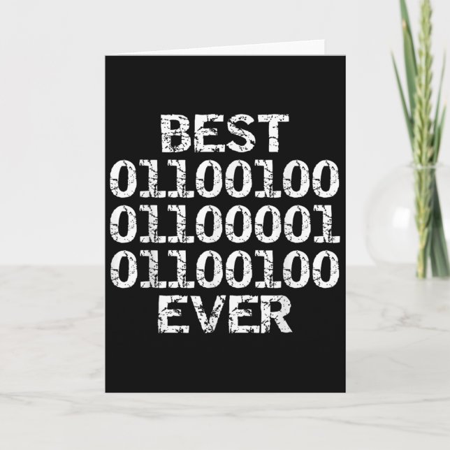 Dad jemals in Binärcode Software-Entwickler Vater  Karte (Vorderseite)