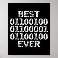 Dad jemals in Binärcode Software-Entwickler Vater 