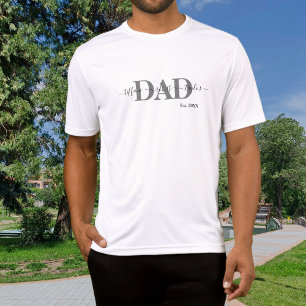 Dad Kids Namen Established Schrift Typography T-Shirt