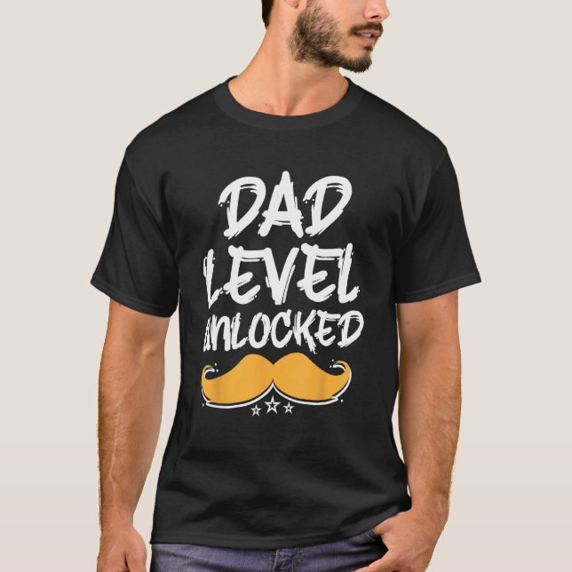 Dad Level Unlocked Parents Conservative Mom Dad Pr T-Shirt (Vorderseite)