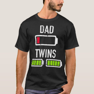 Dad low battery twins full battery  T-Shirt