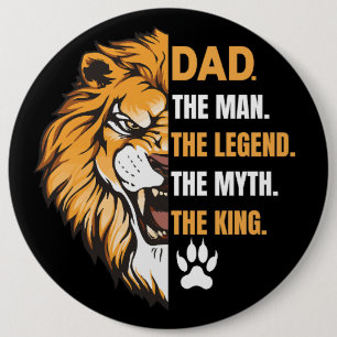 Dad Löwe Bestes Vatertagsgeschenk Button