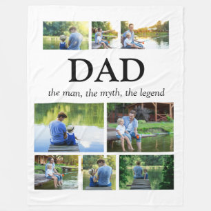 Dad Mann Mythos Legende 8 Foto-Collage   Fleecedecke