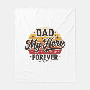 Dad Mein Held Für Immer Retro Vintage Shirt Design Fleecedecke