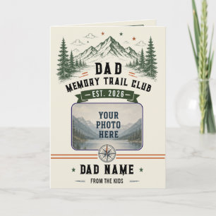 Dad Memory Trail Club Vatertag-Foto Karte