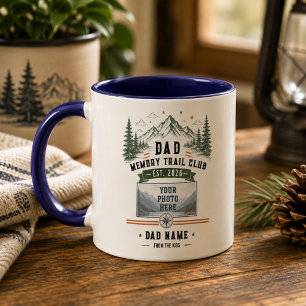 Dad Memory Trail Club   Vatertag-Foto Tasse