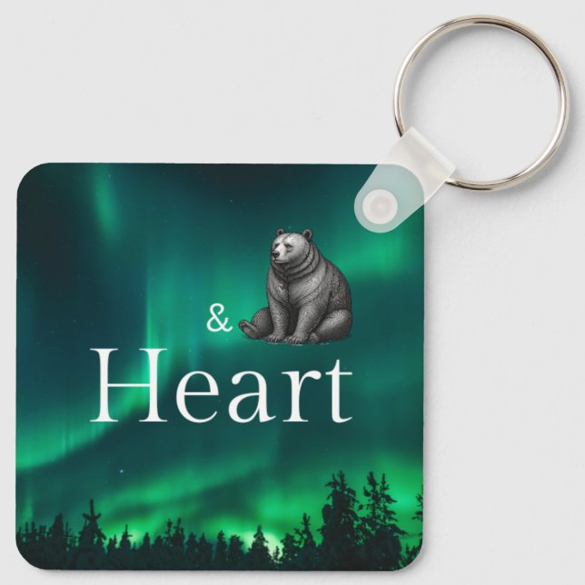 Dad Mentor Guide Strength & Heart Keychain Bear Schlüsselanhänger (Rückseite)