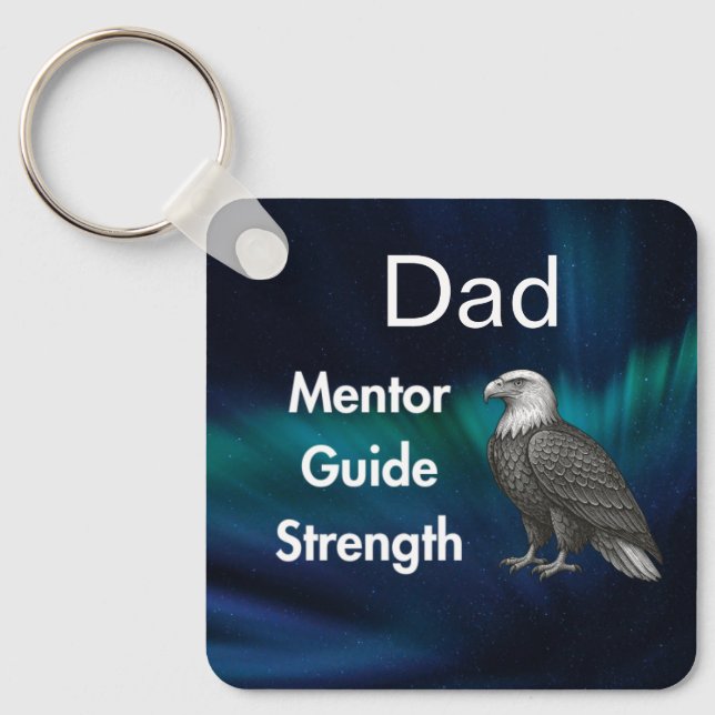 Dad Mentor Guide Strength & Heart Keychain Eagle Schlüsselanhänger (Vorderseite)