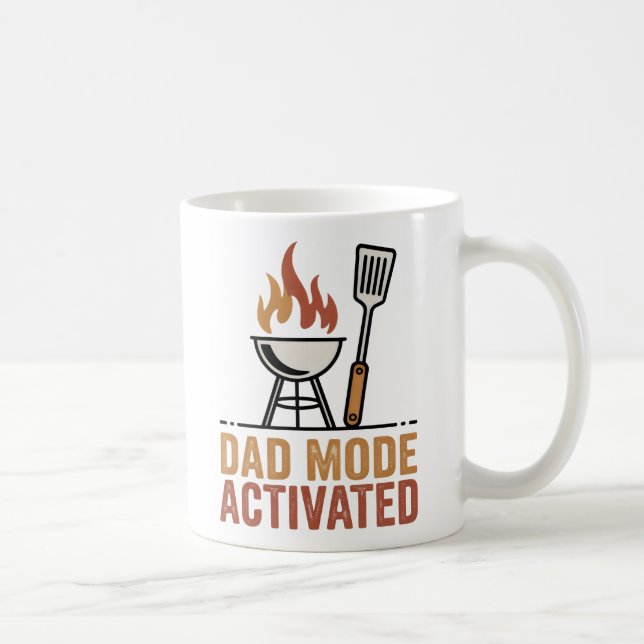Dad Mode Activated | Fatherhood Humor Design   Kaffeetasse (Rechts)