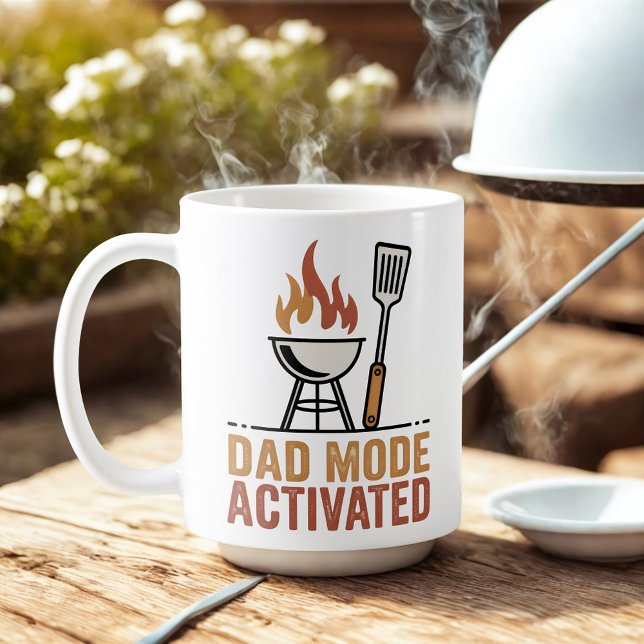 Dad Mode Activated | Fatherhood Humor Design   Kaffeetasse (Von Creator hochgeladen)