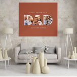 Dad modern typography child gift terracotta poster<br><div class="desc">Dad multimodern typography child gift. Ideal fathers day,  birthday or christmas gift. Terracotta background can be change to Your Decor.</div>