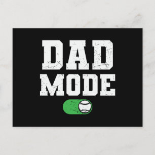 Dad-Modus aktiviert Baseball-Familie schönes Des Postkarte