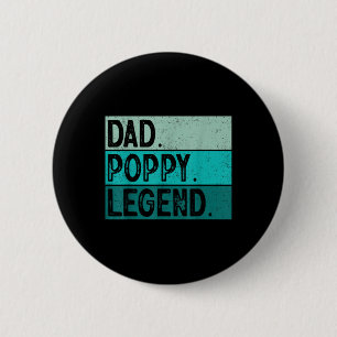 Dad Mohn Legende - Vintage abgenutzt fett Mohn G Button
