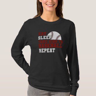 Dad Mom Baseball  Eat Sleep Take Kids To Baseball T-Shirt