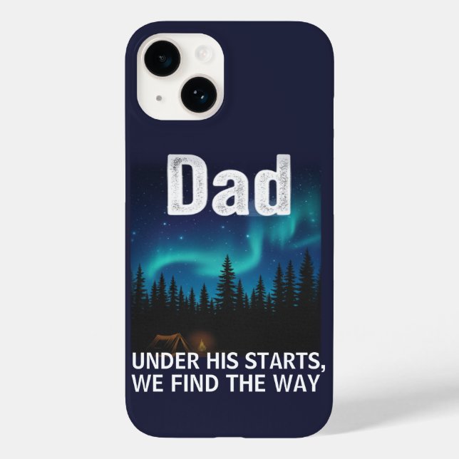 Dad Northern Lights Camping Customizable Case-Mate iPhone Hülle (Rückseite)