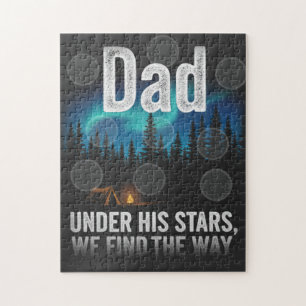 Dad Northern Lights Camping Puzzle
