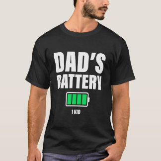 Dad Of 1 Low Battery Dad’S Father'S Day T-Shirt