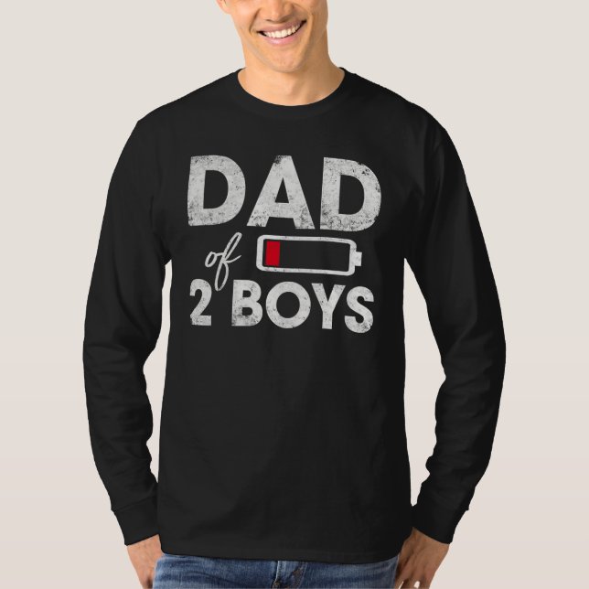 Dad of 2 Boys Funny   from Son Father's Day 2023 V T-Shirt (Vorderseite)