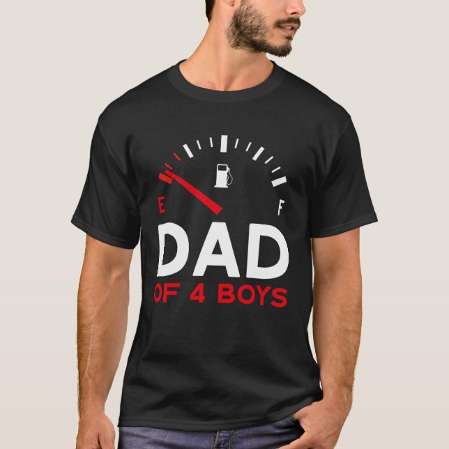 Dad of 4 Boys Father s Day Dad T-Shirt (Vorderseite)