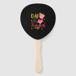 Dad Of Flamazing Girl Cute Flamingo Dad Birthday Fächer