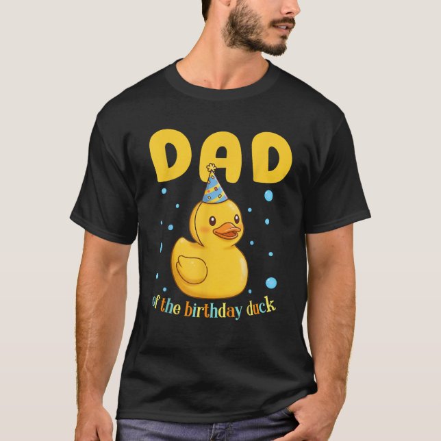 Dad Of The Birthday Duck Rubber Duck Kids Family M T-Shirt (Vorderseite)