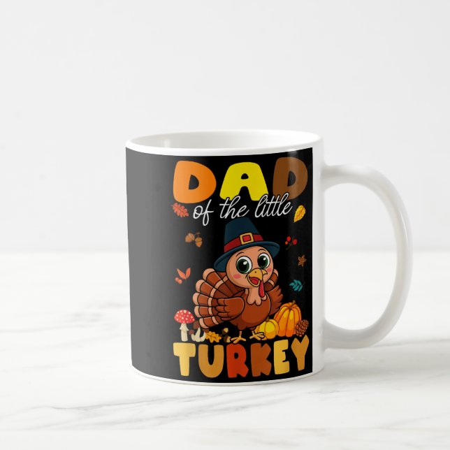 Dad Of The Little Turkey Thanksgiving Baby Shower  Kaffeetasse (Rechts)
