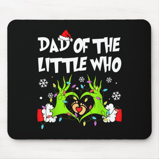 Dad Of The Little Who Funny Christmas Pregnancy An Mousepad (Vorne)