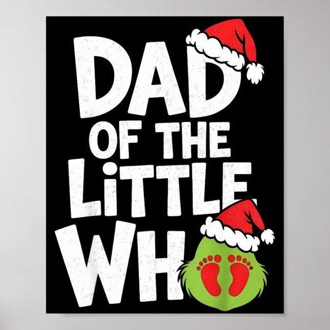 Dad Of The Little Who Funny Christmas Pregnancy An Poster (Vorne)