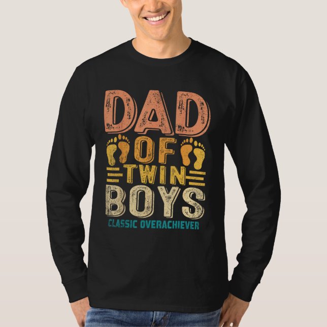 Dad Of Twin Boys Twin Dad Father T-Shirt (Vorderseite)