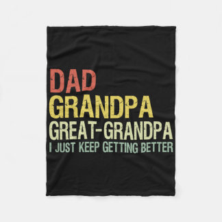 Dad Opa Ur-Opa Lustige Vatertag Opa Fleecedecke