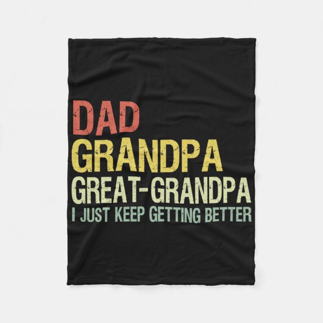 Dad Opa Ur-Opa Lustige Vatertag Opa Fleecedecke (Vorderseite)