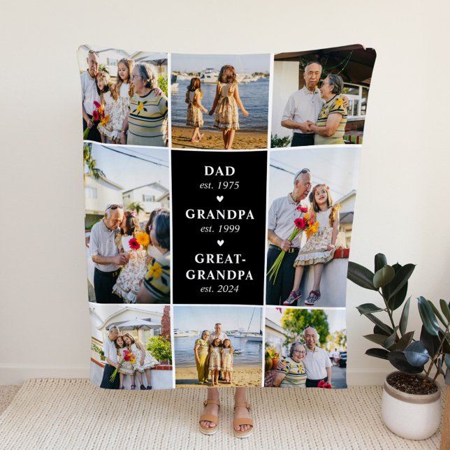 Dad, Opa, Urgroßvater Established Blanket Fleecedecke (Von Creator hochgeladen)
