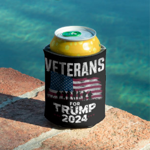 Dad Opa Veteranen Für Trump 2024 Amerikanische Fla Dosenkühler