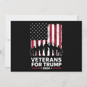 Dad Opa Veteranen Für Trump 2024 Amerikanische Fla Einladung