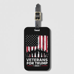 Dad Opa Veteranen Für Trump 2024 Amerikanische Fla Gepäckanhänger